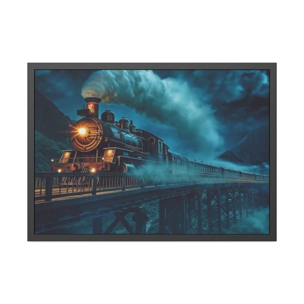 8053618920943816951_2048-1.jpeg Steam Locomotive On A Bridge Framed Poster