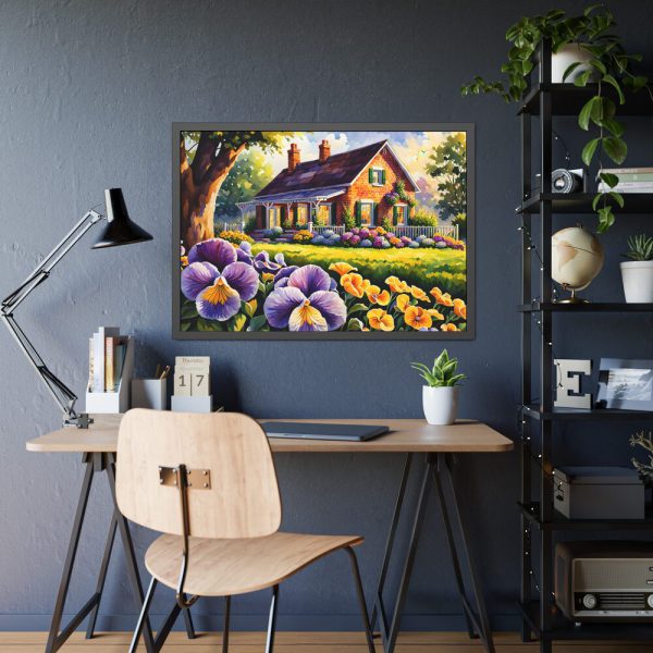 Pansy Cottage Framed Poster