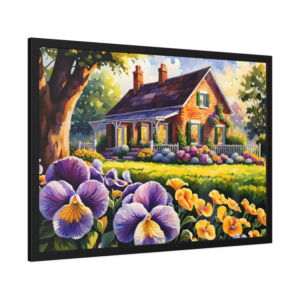 Pansy Cottage Framed Poster