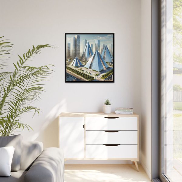 8190230196371367211_2048.jpeg Modern Pyramids in Contemporary Setting Framed Canvas