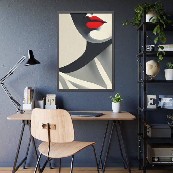 8225235364627459681_2048-1.jpeg Minimalist of Woman's Lower Face Framed Poster