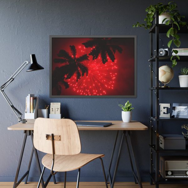 8248623561022562584_2048.jpeg Firework Show Tropical New Year Framed Poster
