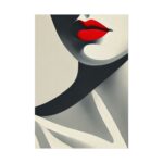 Minimalist of Woman's Lower Face Poster