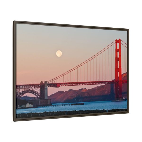 833272706514688322_2048.jpeg Full Moon Over Golden Gate Bridge Framed Canvas