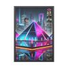 8448232955123780437_2048-1.jpeg Pyramids Illuminated by Neon Lights Framed Poster