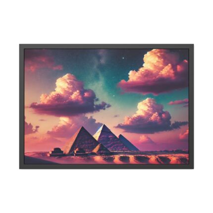 Pyramids During Evening Framed Poster