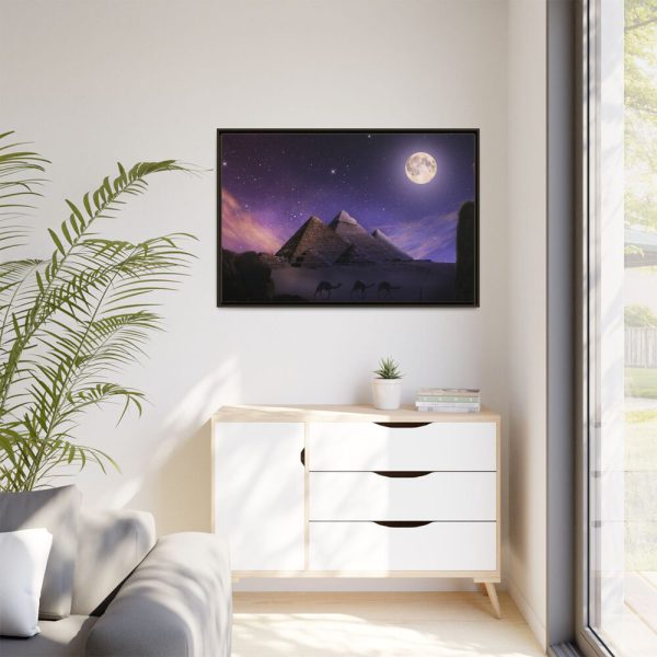8521435691197196388_2048.jpeg Bedouin Near the Pyramids Framed Canvas