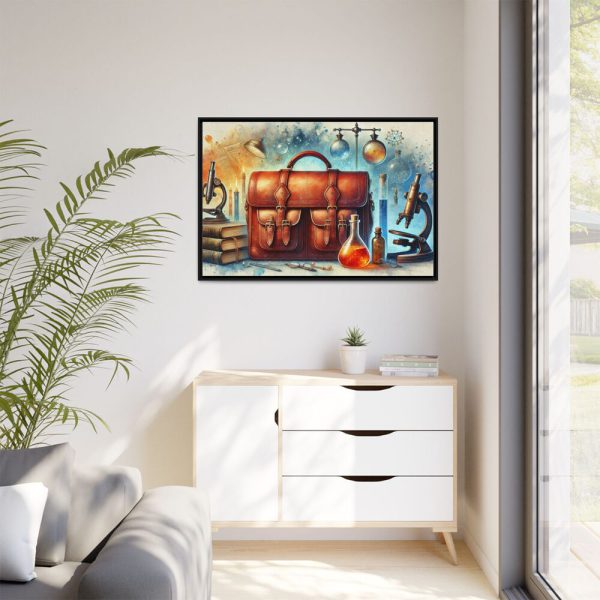8659107276475226055_2048.jpeg Illustration of Large Leather Bag Framed Canvas