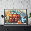 8826632171545689831_2048.jpeg Illustration of Large Leather Bag Framed Poster