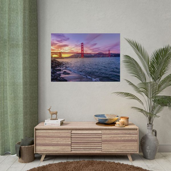 8864702223373427788_2048.jpeg Sunset Over Golden Gate Bridge Poster