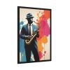 9011993028461318507_2048-1.jpeg Abstract Saxophone Jazz Player Art Framed Poster