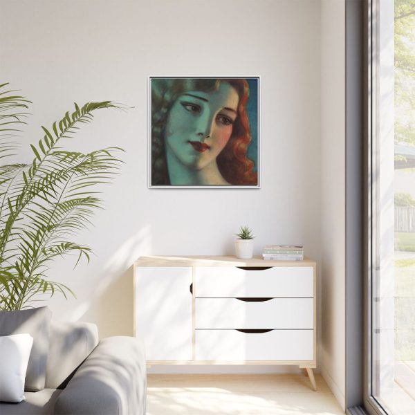 9058156290132287663_2048.jpeg Head of Girl With Long Blonde Hair Framed Canvas