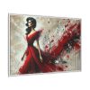 9122657468481155805_2048.jpeg Stylized Woman in Flowing Red Dress Framed Canvas