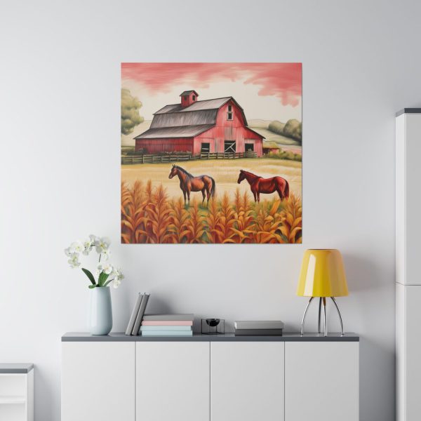 9176175713039109228_2048.jpeg Farm Barn With Horse Standard Canvas