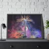 Fireworks at Eiffel Tower Framed Poster
