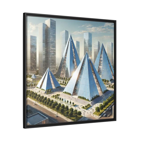9381007384643885782_2048.jpeg Modern Pyramids in Contemporary Setting Framed Canvas