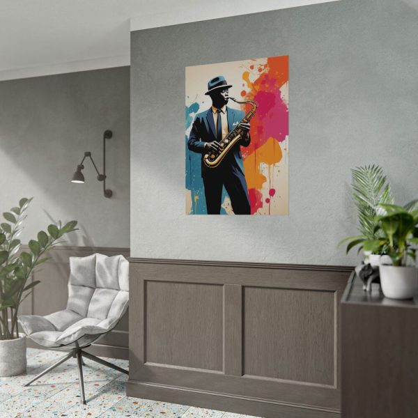 9398048580929495093_2048.jpeg Abstract Saxophone Jazz Player Art Poster