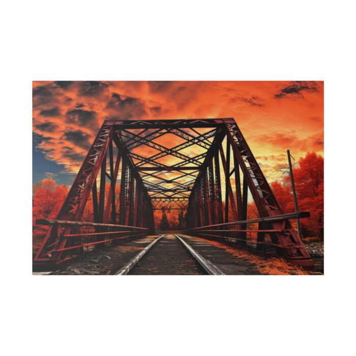 Autumn Bridge Art I Standard Canvas - Image 2