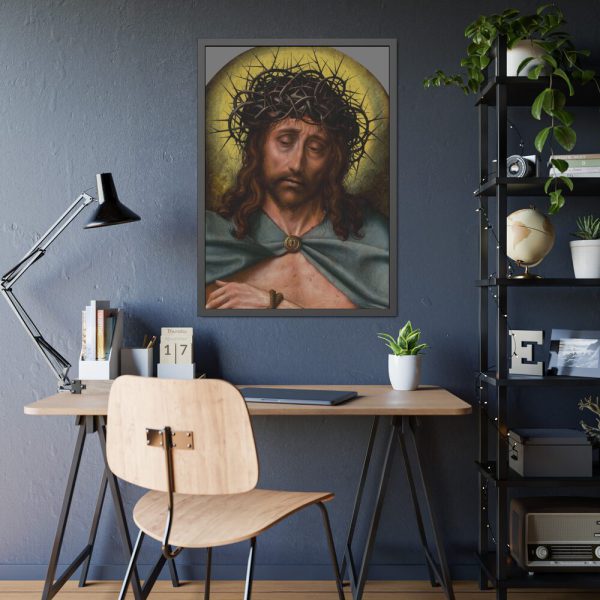 Christ as the Man of Sorrows by Quentin Metsys Framed Poster