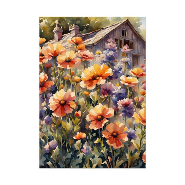 954555762557851440_2048.jpeg Cottage With Meadow Flowers Poster