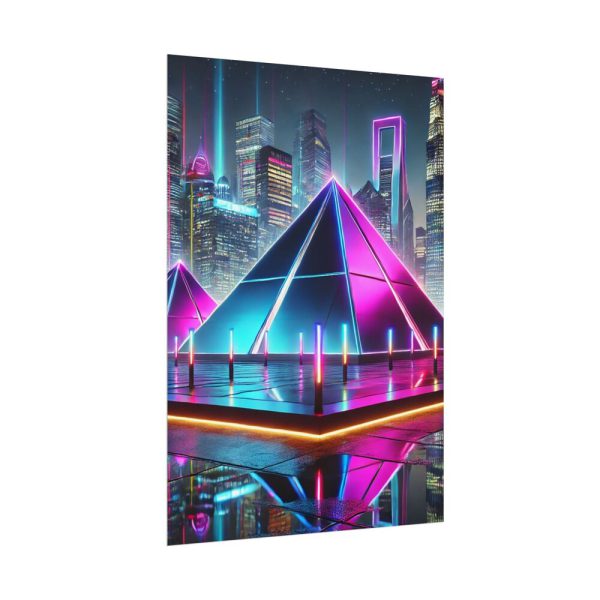 9559616336780076573_2048.jpeg Pyramids Illuminated by Neon Lights Poster