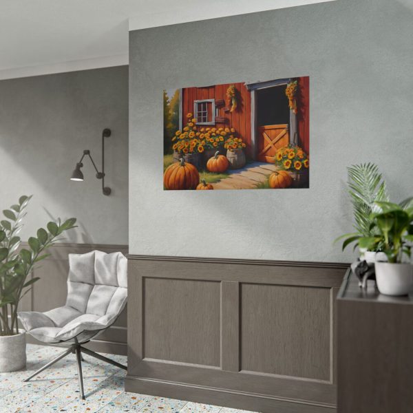 9572822492833898081_2048.jpeg Barn Pumpkin Flowers Autumn Poster