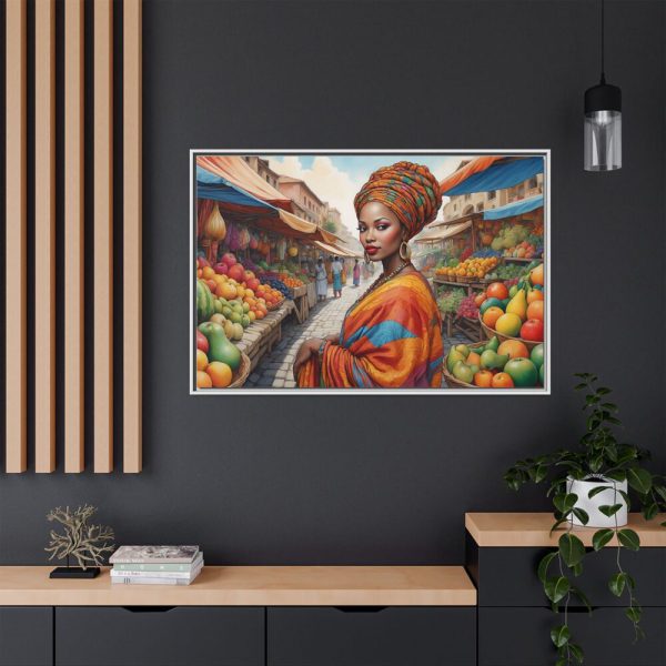 Marketplace With Fruit Stalls I Framed Canvas