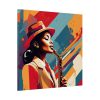 Beautiful Black Woman Jazz Musician Standard Canvas