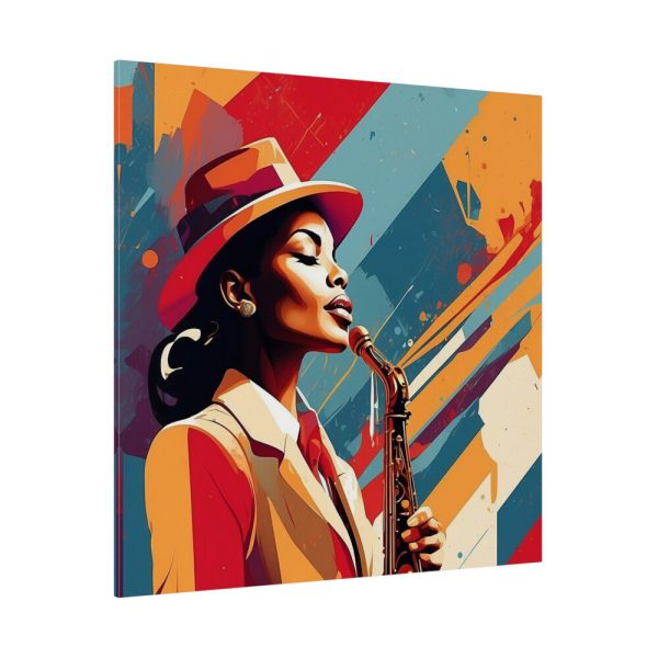Beautiful Black Woman Jazz Musician Standard Canvas