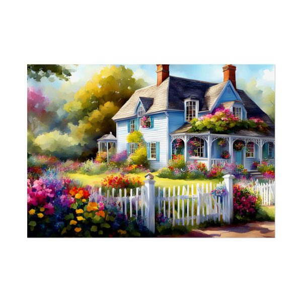 9815635395362511558_2048.jpeg Cottage With Flower Garden Poster