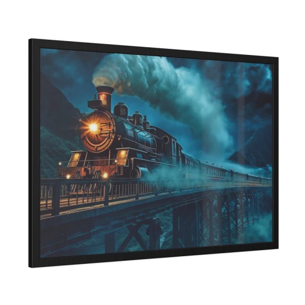 9818440344691403298_2048.jpeg Steam Locomotive On A Bridge Framed Poster