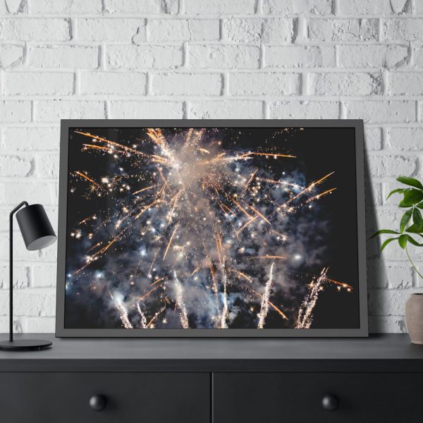 Fireworks for New Year Framed Poster