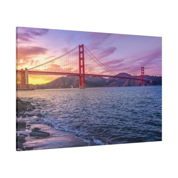 9918086199018195852_2048.jpeg Sunset Over Golden Gate Bridge Standard Canvas