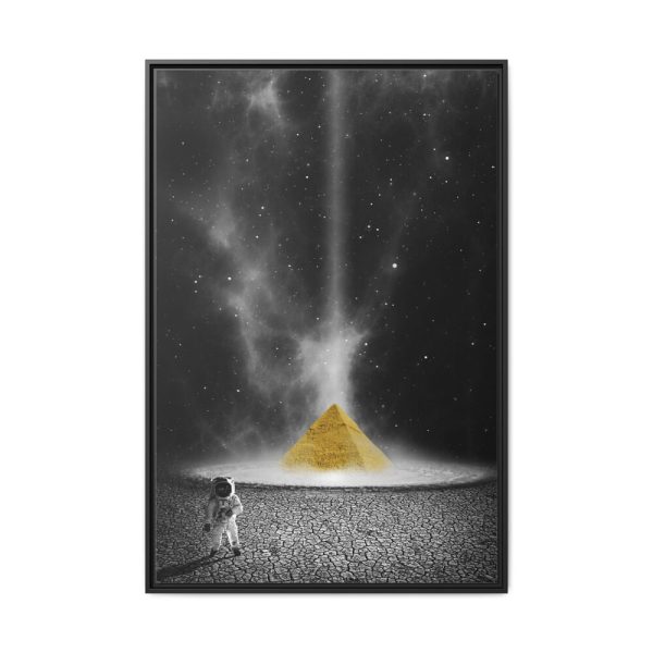 9937503556877982369_2048.jpeg Astronaut Space Pyramid Universe Framed Canvas