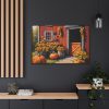 9955743481958998075_2048.jpeg Barn Pumpkin Flowers Autumn Framed Canvas