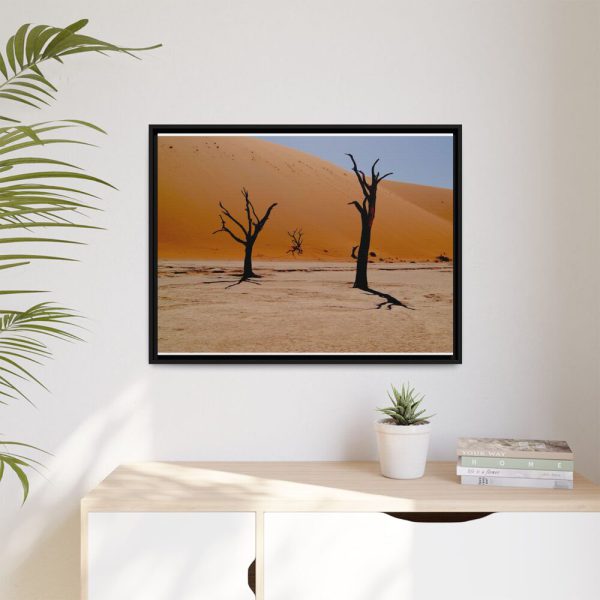 17995698146948079269_2048.jpeg Desolate Trees in the Sandy Desert of Deadvlei Hiking Trail Framed Canvas