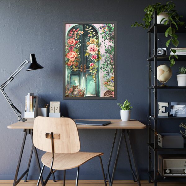 13881798963664611815_2048.jpeg Floral French Front Door Framed Poster