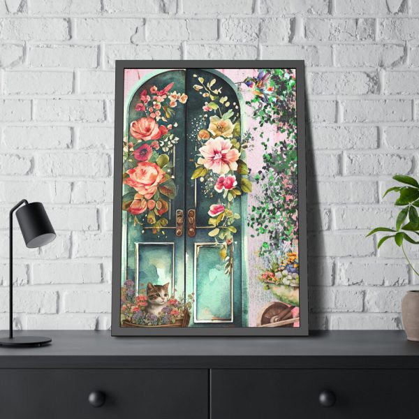 15826573728653460778_2048.jpeg Floral French Front Door Framed Poster