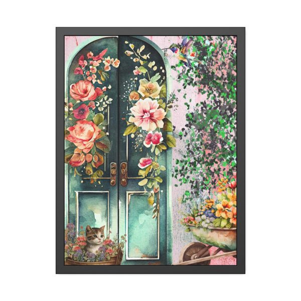 16393192113288090183_2048.jpeg Floral French Front Door Framed Poster