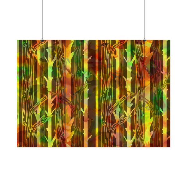 4912792244312531930_2048.jpeg Bare Birch Type Trees With Autumn Leaves Poster