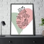 Abstract Shapes With a Plant Framed Poster - Image 4