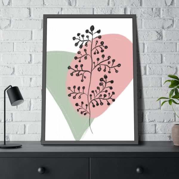 5090137151525295666_2048.jpeg Abstract Shapes With a Plant Framed Poster