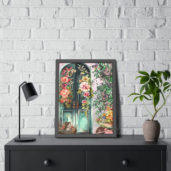 5190101021521823410_2048.jpeg Floral French Front Door Framed Poster