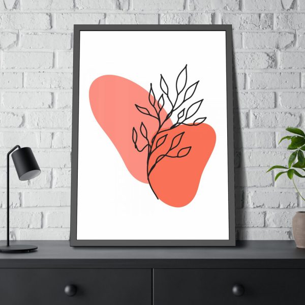6264780869068809448_2048.jpeg Abstract Line Art Plant Framed Poster