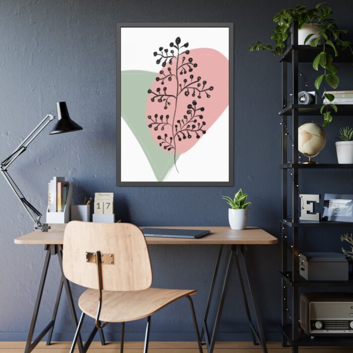 Abstract Shapes With a Plant Framed Poster - Image 3