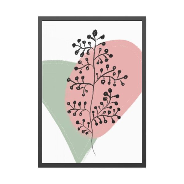 9012908963438225942_2048.jpeg Abstract Shapes With a Plant Framed Poster