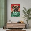 Black Friday Dog With Bag Poster