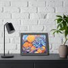 10451728671354366798_2048.jpeg Orange Slices and Orange and Purple Dots Framed Poster