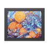 10555065799822222732_2048.jpeg Orange Slices and Orange and Purple Dots Framed Poster