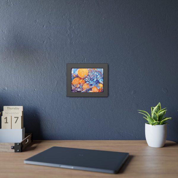 12989227824413607676_2048.jpeg Orange Slices and Orange and Purple Dots Framed Poster